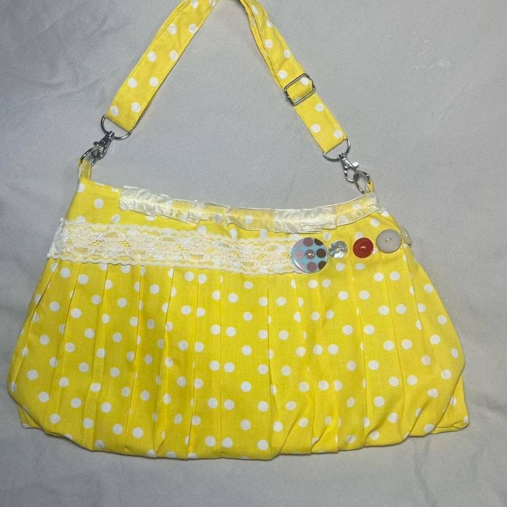 Y2K Yellow Polka Dot Women's Bag
